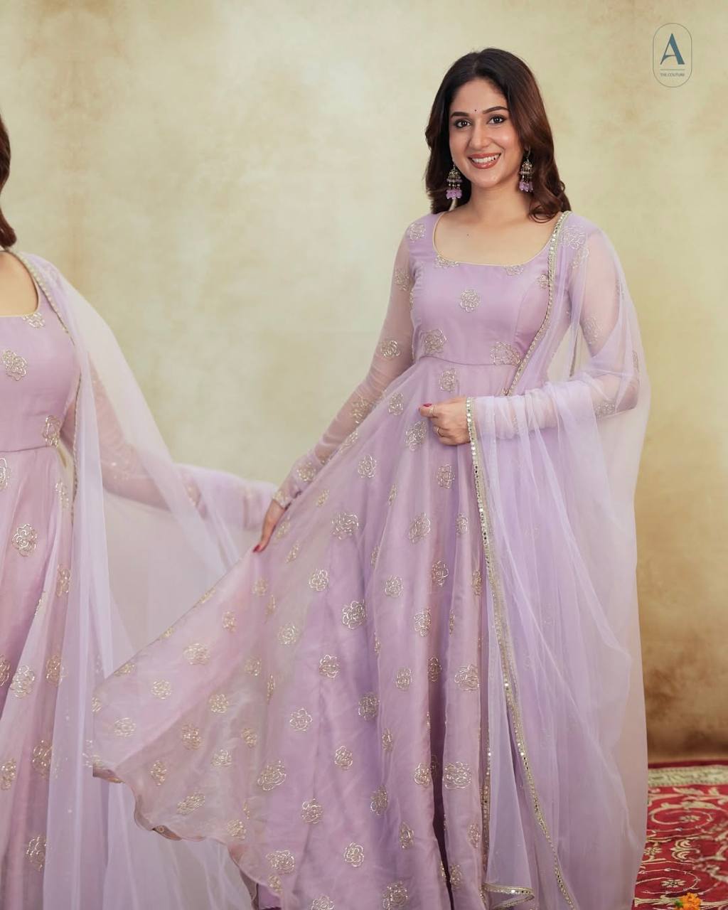 The Ethereal Sage Gilded A-Line Couture